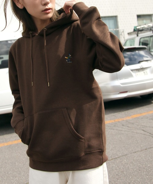 ZIP FIVE（ジップファイブ）の「【ZIP FIVE】プルオーバーパーカー/イラスト/刺繍/ワンポイント（パーカー・レディース・ホワイト/ブラック/ベージュ/ブルー/ブラウン/ネイビー/グレー/ホワイト系/ブラック系/ベージュ系/ブラウン系/グレー系/ホワイト系1/ブラック系1/ベージュ系1/ブラウン系1/グレー系1/ベージュ系2/ブラウン系2/グレー系2/ホワイト系2/ブラック系2/ブルー系/ネイビー系/ブルー系1/ネイビー系1/ブルー系2/ネイビー系2・SMALL/MEDIUM/LARGE/X-LARGE）」の15枚目の写真