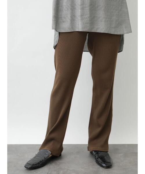 AMERICAN HOLIC（アメリカンホリック）の「リブカットパンツ　〇＊（その他パンツ・レディース・ブラック/ブラウン/グレイッシュベージュ・M/L）」の8枚目の写真