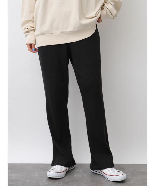 AMERICAN HOLIC（アメリカンホリック）の「リブカットパンツ　〇＊（その他パンツ・レディース・ブラック/ブラウン/グレイッシュベージュ・M/L）」の9枚目の写真