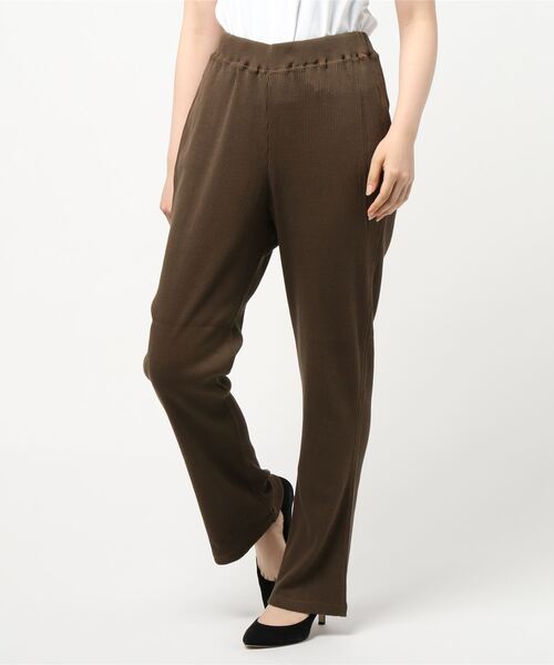 AMERICAN HOLIC（アメリカンホリック）の「リブカットパンツ　〇＊（その他パンツ・レディース・ブラック/ブラウン/グレイッシュベージュ・M/L）」の5枚目の写真