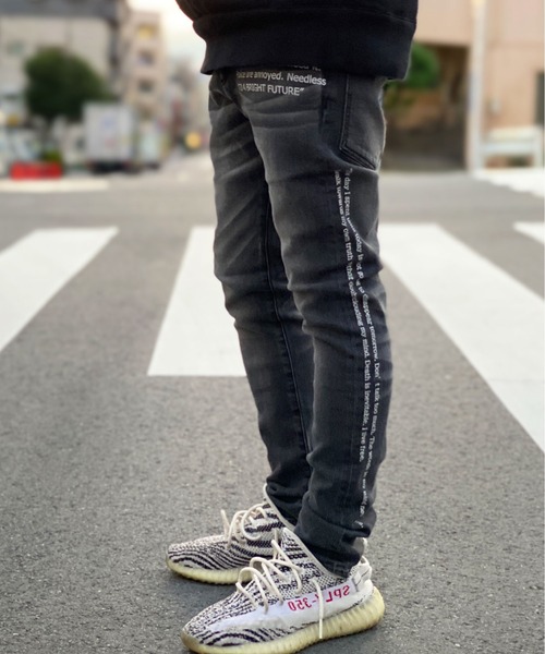 GALLIS ADDICTION（ガリスアディクション）の「GA MESSAGE DENIM PANTS/デニム ジョガー パンツ（デニムパンツ・メンズ・ブラック/インディゴブルー・S/M/L）」の10枚目の写真