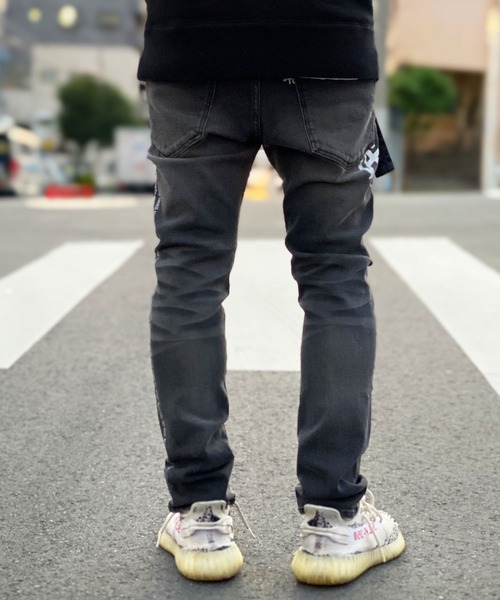 GALLIS ADDICTION（ガリスアディクション）の「GA MESSAGE DENIM PANTS/デニム ジョガー パンツ（デニムパンツ・メンズ・ブラック/インディゴブルー・S/M/L）」の11枚目の写真