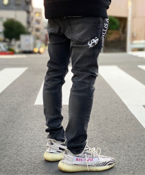 GALLIS ADDICTION（ガリスアディクション）の「GA MESSAGE DENIM PANTS/デニム ジョガー パンツ（デニムパンツ・メンズ・ブラック/インディゴブルー・S/M/L）」の12枚目の写真