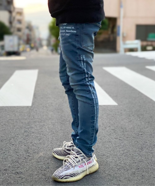 GALLIS ADDICTION（ガリスアディクション）の「GA MESSAGE DENIM PANTS/デニム ジョガー パンツ（デニムパンツ・メンズ・ブラック/インディゴブルー・S/M/L）」の13枚目の写真