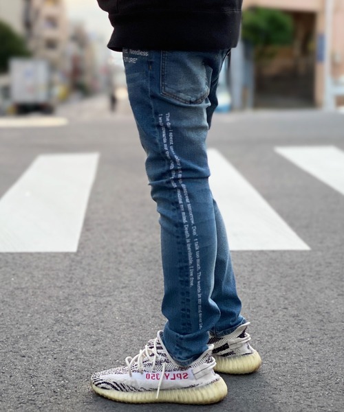 GALLIS ADDICTION（ガリスアディクション）の「GA MESSAGE DENIM PANTS/デニム ジョガー パンツ（デニムパンツ・メンズ・ブラック/インディゴブルー・S/M/L）」の16枚目の写真