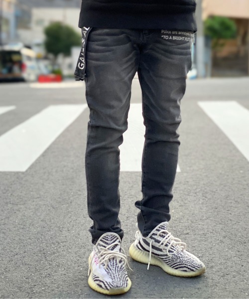 GALLIS ADDICTION（ガリスアディクション）の「GA MESSAGE DENIM PANTS/デニム ジョガー パンツ（デニムパンツ・メンズ・ブラック/インディゴブルー・S/M/L）」の22枚目の写真