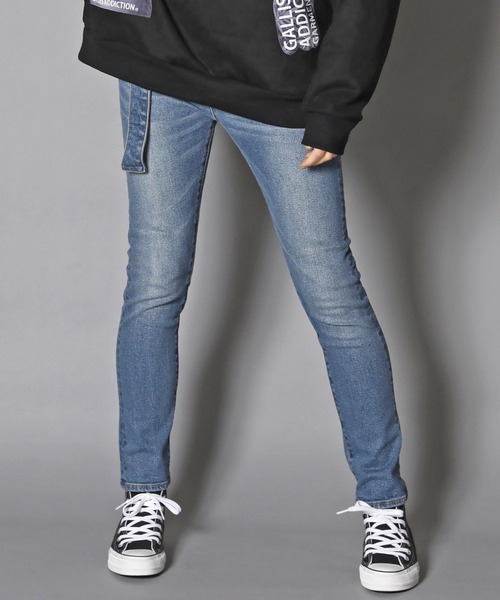 GALLIS ADDICTION（ガリスアディクション）の「GA MESSAGE DENIM PANTS/デニム ジョガー パンツ（デニムパンツ・メンズ・ブラック/インディゴブルー・S/M/L）」の20枚目の写真