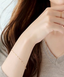 <ラストワン>【K10】リュクスドペタルチェーンブレスレット