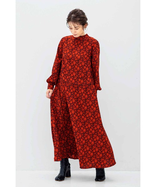 MEDE19F ミュルーズ染織美術館ヴィンテージパターンプリントマキシ