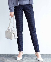 IEDIT 光吸収発熱素材&裏起毛でいつでも暖かな きれいめストレッチスリムパンツ
