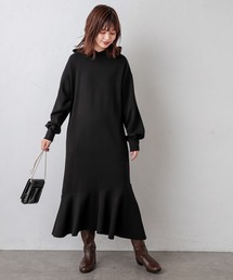 natural couture | 【WEB限定】ダンボールニットフードワンピース Mサイズ(ワンピース)