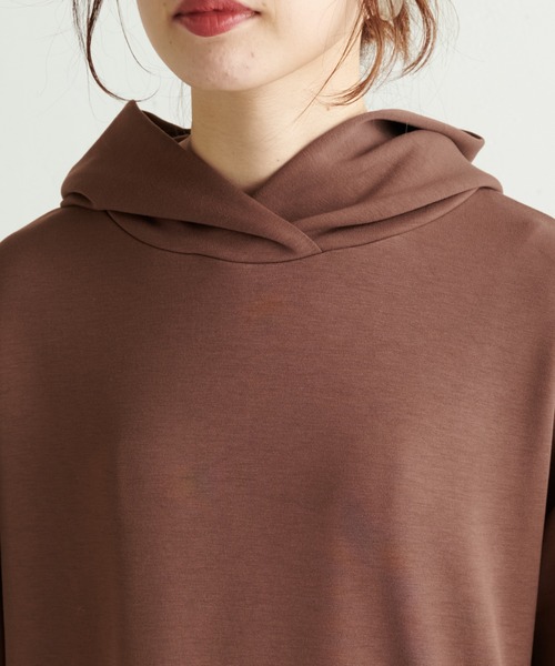 natural couture(ナチュラルクチュール)の「【WEB限定】ダンボールニットフードワンピース Mサイズ(ワンピース・レディース・ブラック/ブラウン/カーキ/ピンク/ライトベージュ・MEDIUM)」の21枚目の写真