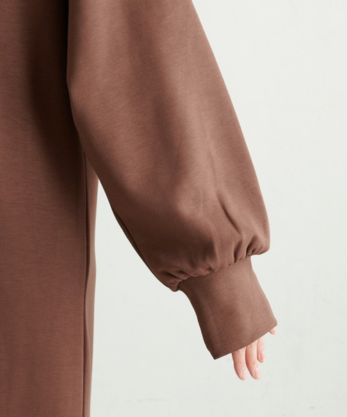 natural couture(ナチュラルクチュール)の「【WEB限定】ダンボールニットフードワンピース Mサイズ(ワンピース・レディース・ブラック/ブラウン/カーキ/ピンク/ライトベージュ・MEDIUM)」の18枚目の写真