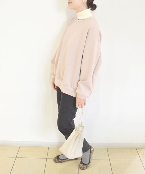 SHIPS（シップス）の「ダブルニットバックジッププルオーバー（Tシャツ/カットソー・レディース・ブラック/ベージュ/ピンク/ライトグレー・ONE SIZE）」の19枚目の写真