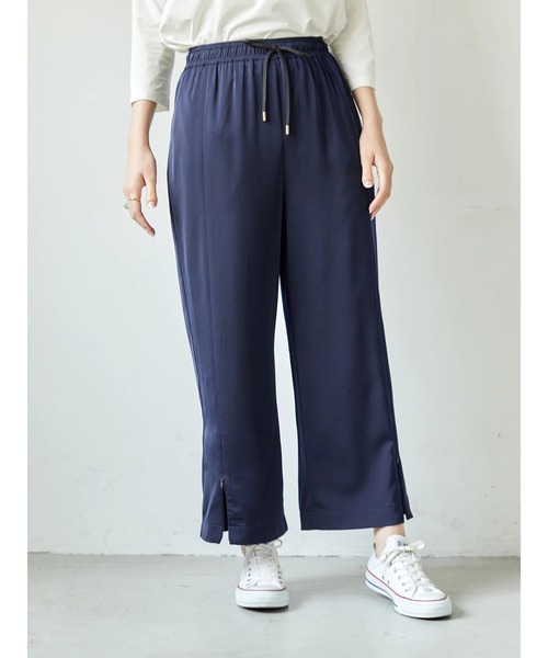 Editt by YECCA VECCA（エディットバイイェッカヴェッカ）の「2wayスリットワイドパンツ　＊（その他パンツ・レディース・レッド/ライトベージュ/ダークネイビー・FREE）」の5枚目の写真