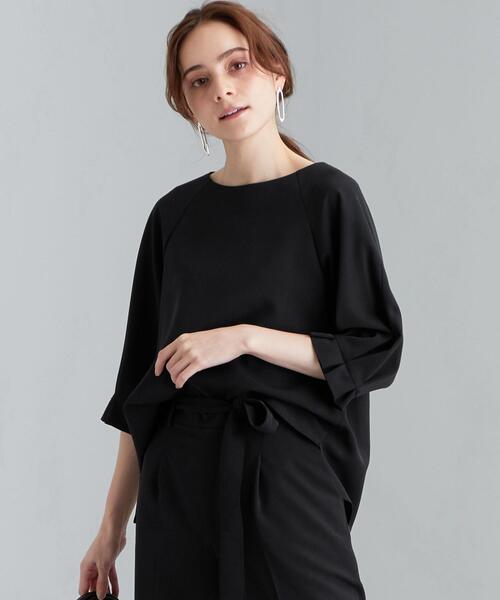 【美品】グリーンレーベルリラクシング セットアップ 黒 サラフール ストレッチ green label relaxing（グリーンレーベルリラクシング）の