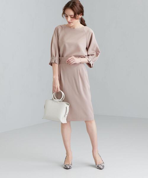 green label relaxing（グリーンレーベルリラクシング）の「[ 手洗い可能 / サラフール ]D ソデ タック ブラウス -JPPSBO ◇No09◇（シャツ/ブラウス・レディース・オフホワイト/ネイビー/ベージュ/ライトグレー・FREE）」の6枚目の写真