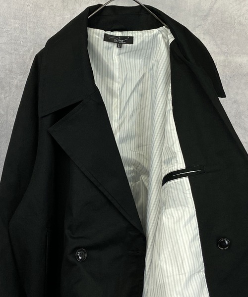 Beno（ビーノ）の「コットンツイル ワイドシルエット ショート トレンチ ブルゾン（ブルゾン・メンズ・チャコールグレー/ブラック/ベージュ/ネイビー/オフホワイト/オリーブ/グレイッシュブルー・M/L）」の10枚目の写真