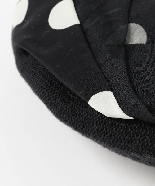 CAROLINA GLASER（カロリナ グレイサー）の「Barairo no Boushi × CAROLINA GLASER / ドットシフォン ベレー帽（キャップ・レディース・ブラック・ONE SIZE）」の4枚目の写真