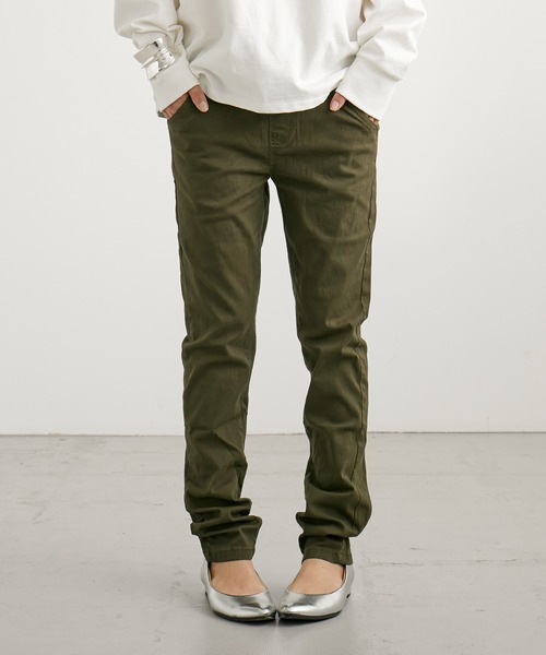 Fashion Letter（ファッションレター）の「ストレッチツイルスキニーパンツ（その他パンツ・レディース・ブラック/ベージュ/カーキ/チャコール/キナリ・M/LL/3L/4L/L）」の5枚目の写真