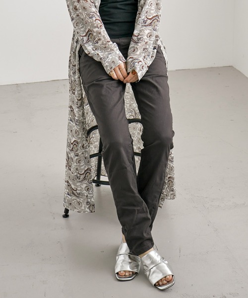 Fashion Letter（ファッションレター）の「ストレッチツイルスキニーパンツ（その他パンツ・レディース・ブラック/ベージュ/カーキ/チャコール/キナリ・M/LL/3L/4L/L）」の3枚目の写真