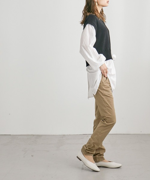 Fashion Letter（ファッションレター）の「ストレッチツイルスキニーパンツ（その他パンツ・レディース・ブラック/ベージュ/カーキ/チャコール/キナリ・M/LL/3L/4L/L）」の17枚目の写真