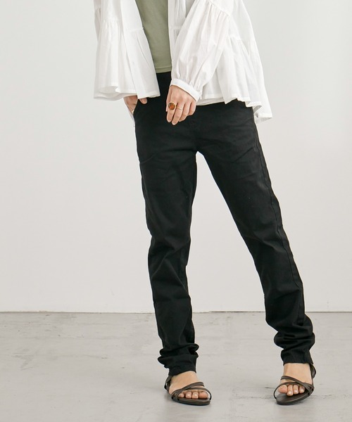 Fashion Letter（ファッションレター）の「ストレッチツイルスキニーパンツ（その他パンツ・レディース・ブラック/ベージュ/カーキ/チャコール/キナリ・M/LL/3L/4L/L）」の11枚目の写真