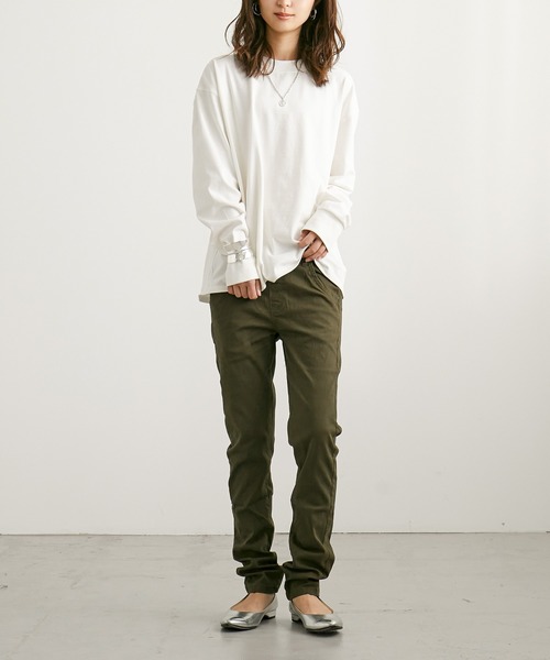 Fashion Letter（ファッションレター）の「ストレッチツイルスキニーパンツ（その他パンツ・レディース・ブラック/ベージュ/カーキ/チャコール/キナリ・M/LL/3L/4L/L）」の6枚目の写真