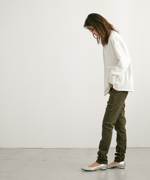 Fashion Letter（ファッションレター）の「ストレッチツイルスキニーパンツ（その他パンツ・レディース・ブラック/ベージュ/カーキ/チャコール/キナリ・M/LL/3L/4L/L）」の7枚目の写真