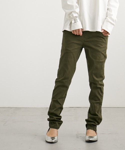 Fashion Letter（ファッションレター）の「ストレッチツイルスキニーパンツ（その他パンツ・レディース・ブラック/ベージュ/カーキ/チャコール/キナリ・M/LL/3L/4L/L）」の8枚目の写真