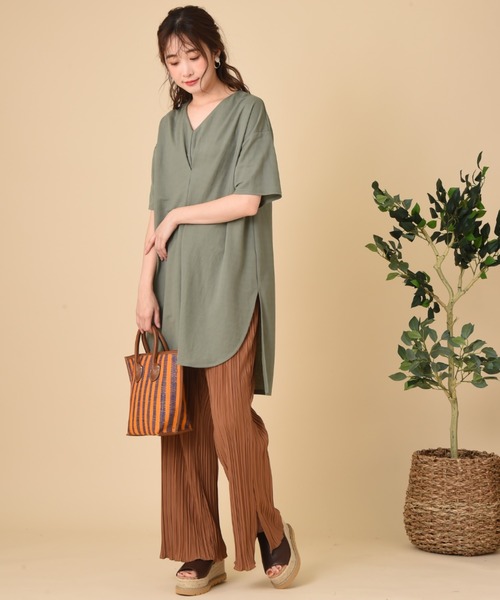 INTERPLANET(インタープラネット)の「カットプリーツパンツ(その他パンツ・レディース・ブラック/グレー/キャメル・FREE)」の8枚目の写真