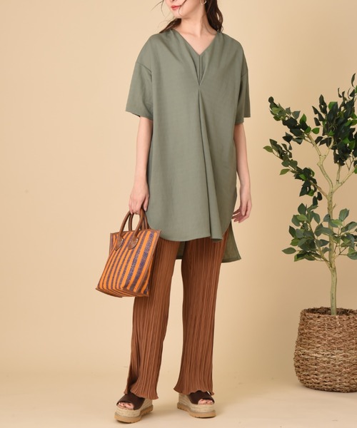 INTERPLANET(インタープラネット)の「カットプリーツパンツ(その他パンツ・レディース・ブラック/グレー/キャメル・FREE)」の9枚目の写真