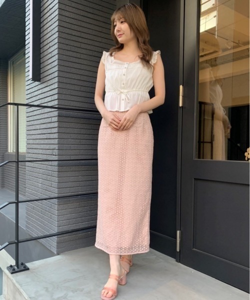 DEICY（デイシー）の「ストライプレースブラウス（シャツ/ブラウス 