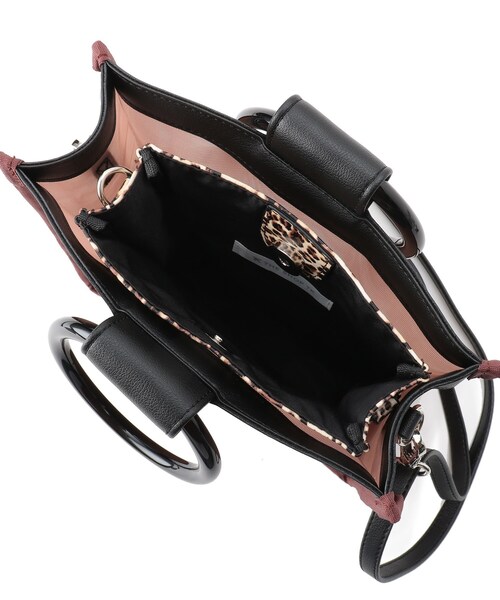 THE SHOP TK （ザ ショップ ティーケー ）の「◆【VERY6月号掲載】4WAYチュールバッグ（ハンドバッグ・レディース・ブラック/オフホワイト/ブラウン系・99）」の4枚目の写真