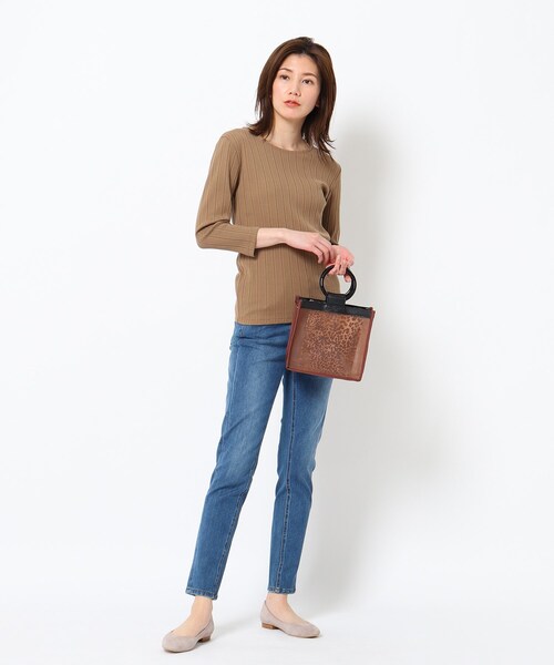 THE SHOP TK （ザ ショップ ティーケー ）の「◆【VERY6月号掲載】4WAYチュールバッグ（ハンドバッグ・レディース・ブラック/オフホワイト/ブラウン系・99）」の6枚目の写真