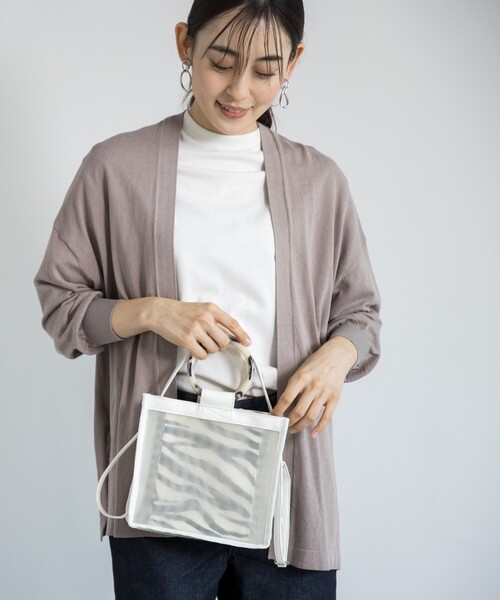 THE SHOP TK （ザ ショップ ティーケー ）の「◆【VERY6月号掲載】4WAYチュールバッグ（ハンドバッグ・レディース・ブラック/オフホワイト/ブラウン系・99）」の17枚目の写真