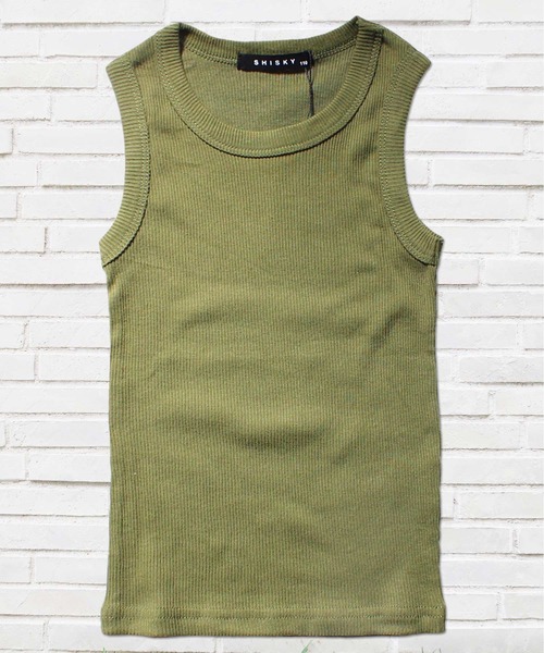 THE CASUAL(カジュアル)の「無地 ボーダー テレコタンクトップ キッズ(タンクトップ・キッズ・ネイビー/杢グレー/モカ/ベージュ/オフホワイト/ブラック/カーキ系/グレー系/グレー系1/カーキ/ブラウン系/チャコール・160cm/150cm/140cm/120cm/110cm/100cm/130cm)」の10枚目の写真