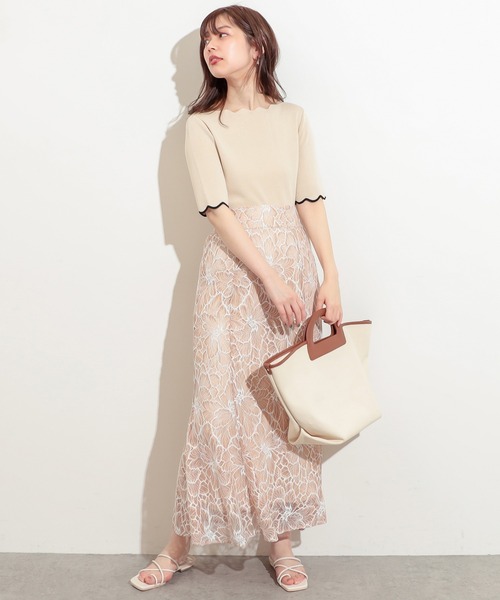 natural couture(ナチュラルクチュール)の「袖口配色スカラップ強撚ニット(ニット/セーター・レディース・ネイビー/アイボリー/その他1/その他2/その他3/ライトベージュ・FREE)」の17枚目の写真