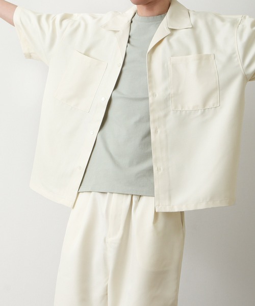 ZIP FIVE（ジップファイブ）の「【ZIP FIVE】【サマーセットアップ　2点セット】リネンライクショートパンツ ＆　リネンライクオープンカラーシャツ（セットアップ・メンズ・ベージュ/ブルー/ブラウン/アイボリー/ブラック/オリーブ・LARGE/MEDIUM/X-LARGE）」の10枚目の写真