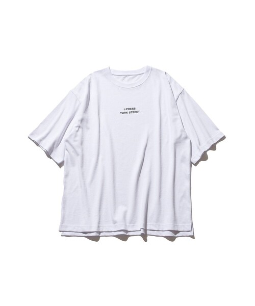 J.PRESS YORK STREET（ジェイプレスヨークストリート）の「【UNISEX】ロゴプリント Tシャツ（Tシャツ/カットソー・メンズ・ホワイト系/ブラック系/ベージュ系/ネイビー系・SMALL/MEDIUM/LARGE/X-LARGE）」の2枚目の写真