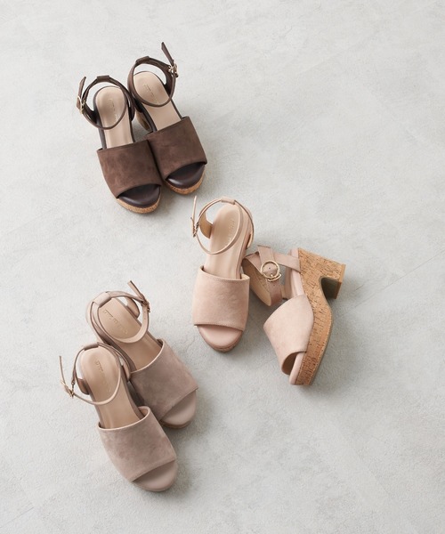 OLIVE des OLIVE(オリーブデオリーブ)の「【S/M/Lサイズ】コルクウェッジサンダル(サンダル・レディース・ベージュ/ダークベージュ/ダークブラウン・SMALL/MEDIUM/LARGE)」の4枚目の写真