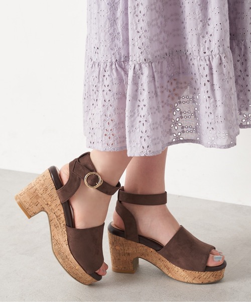 OLIVE des OLIVE(オリーブデオリーブ)の「【S/M/Lサイズ】コルクウェッジサンダル(サンダル・レディース・ベージュ/ダークベージュ/ダークブラウン・SMALL/MEDIUM/LARGE)」の17枚目の写真