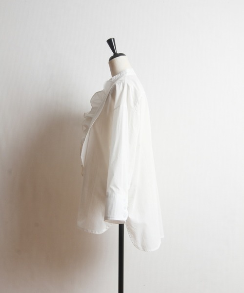 &. NOSTALGIA（アンドドットノスタルジア）の「フリルシャツブラウス（シャツ/ブラウス・レディース・ネイビー/ホワイト・FREE）」の14枚目の写真