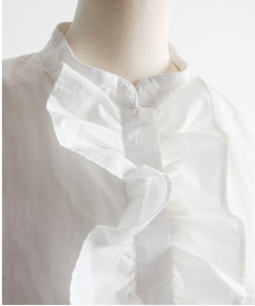 &. NOSTALGIA（アンドドットノスタルジア）の「フリルシャツブラウス（シャツ/ブラウス・レディース・ネイビー/ホワイト・FREE）」の19枚目の写真