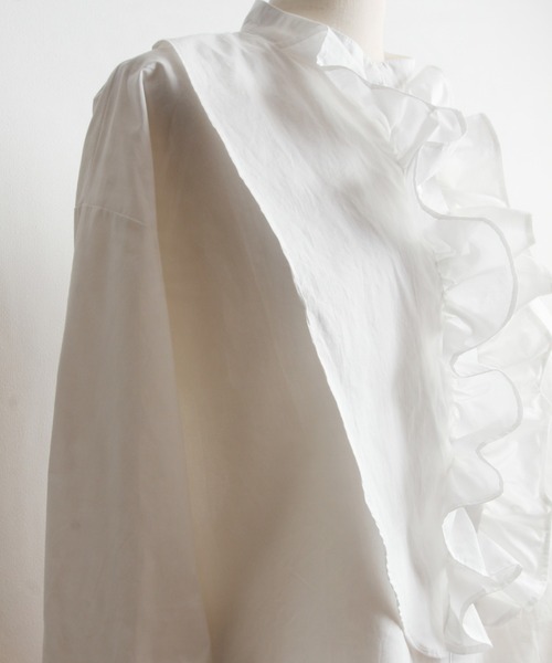 &. NOSTALGIA（アンドドットノスタルジア）の「フリルシャツブラウス（シャツ/ブラウス・レディース・ネイビー/ホワイト・FREE）」の20枚目の写真