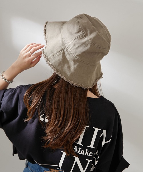Chico(チコ)の「【新色追加】キャンバスフリンジバケットハット(ハット・レディース・ブラック/ライトベージュ/ホワイト/ブラウン・FREE)」の19枚目の写真