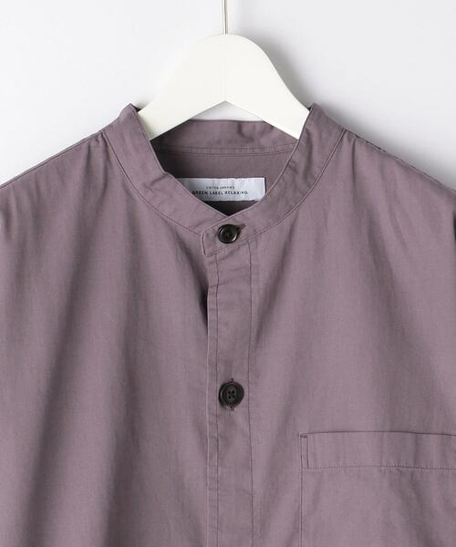 green label relaxing（グリーンレーベルリラクシング）の「CM ドライ コットン バギー バンドカラー 半袖 シャツ（シャツ/ブラウス・メンズ・ブラック/オリーブ/ライラック・LARGE/SMALL/MEDIUM）」の14枚目の写真