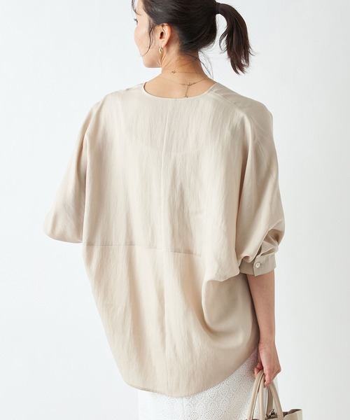 RIVE DROITE（リヴドロワ）の「テンセルツイルリラックスブラウス（シャツ/ブラウス・レディース・オフホワイト/ベージュ/オレンジ・FREE）」の3枚目の写真