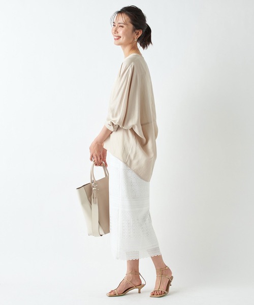 RIVE DROITE（リヴドロワ）の「テンセルツイルリラックスブラウス（シャツ/ブラウス・レディース・オフホワイト/ベージュ/オレンジ・FREE）」の8枚目の写真