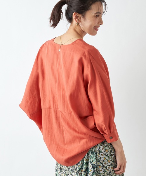 RIVE DROITE（リヴドロワ）の「テンセルツイルリラックスブラウス（シャツ/ブラウス・レディース・オフホワイト/ベージュ/オレンジ・FREE）」の12枚目の写真